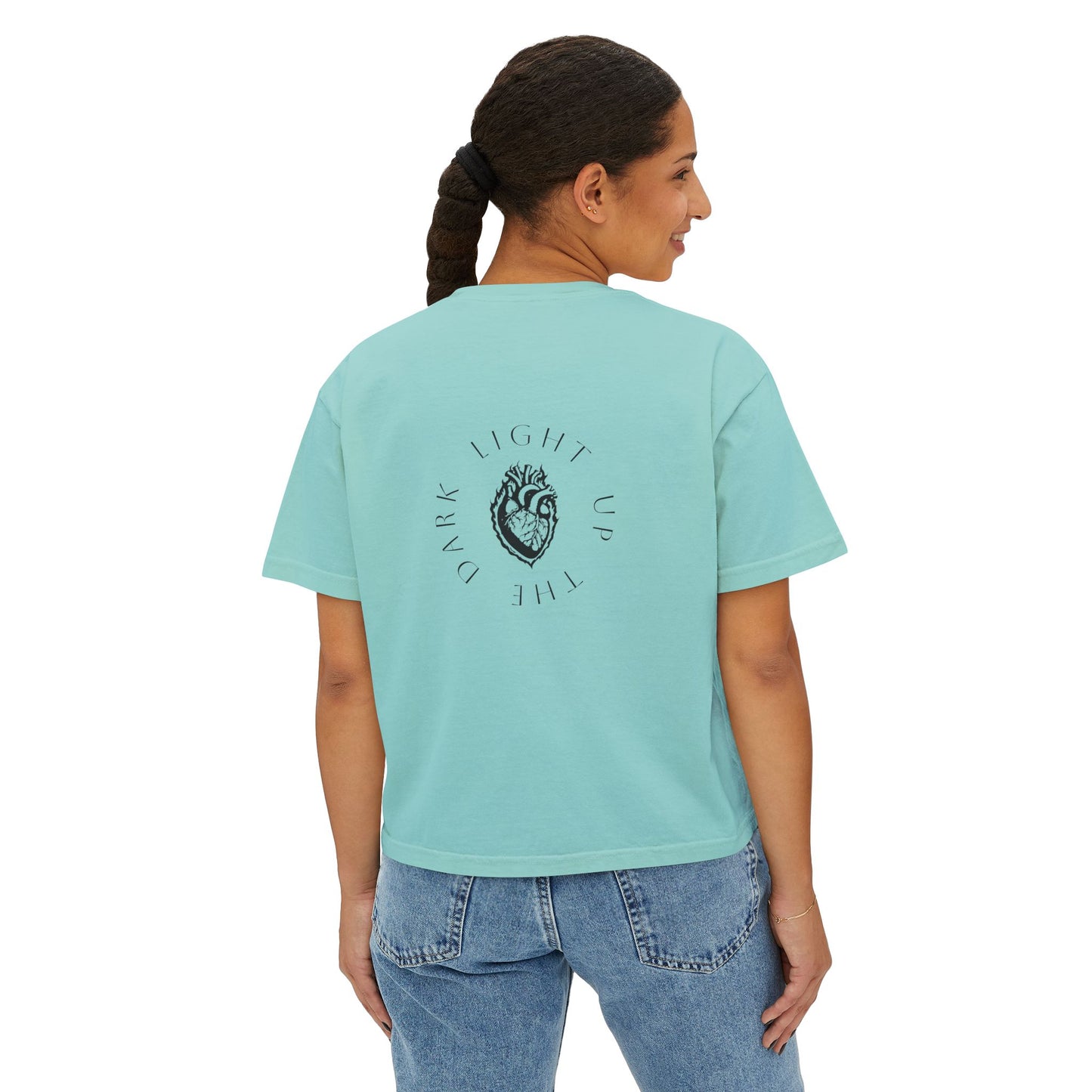Women's Love Conquers Porn - Light Up The Dark Boxy Tee