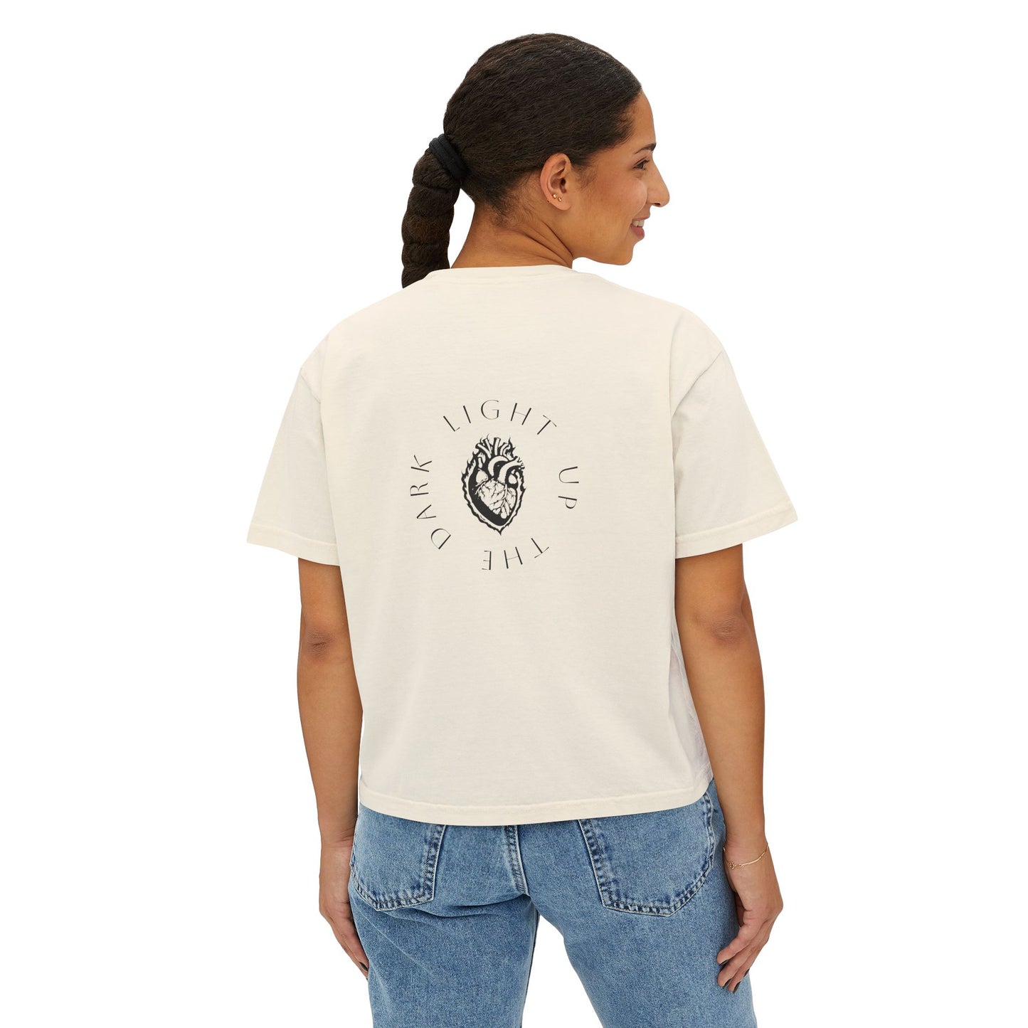 Women's Love Conquers Porn - Light Up The Dark Boxy Tee