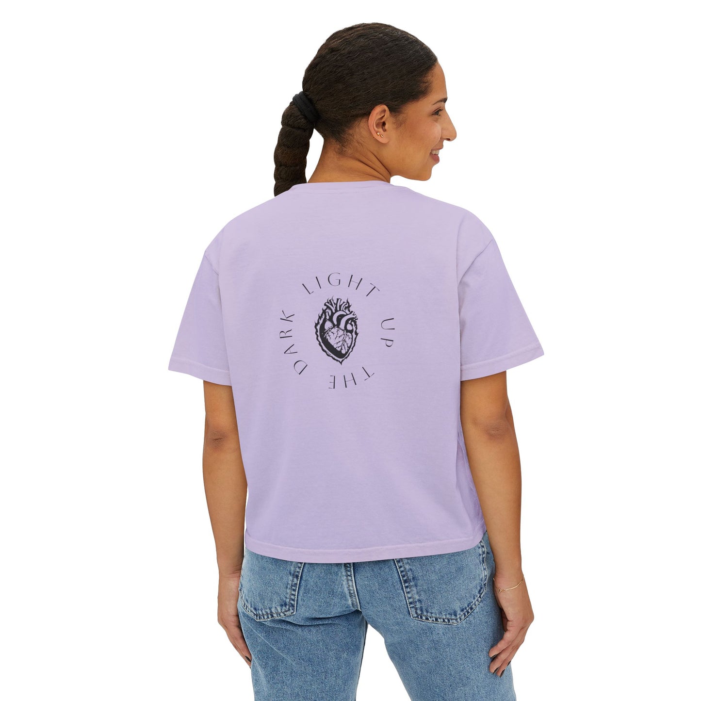 Women's Love Conquers Porn - Light Up The Dark Boxy Tee