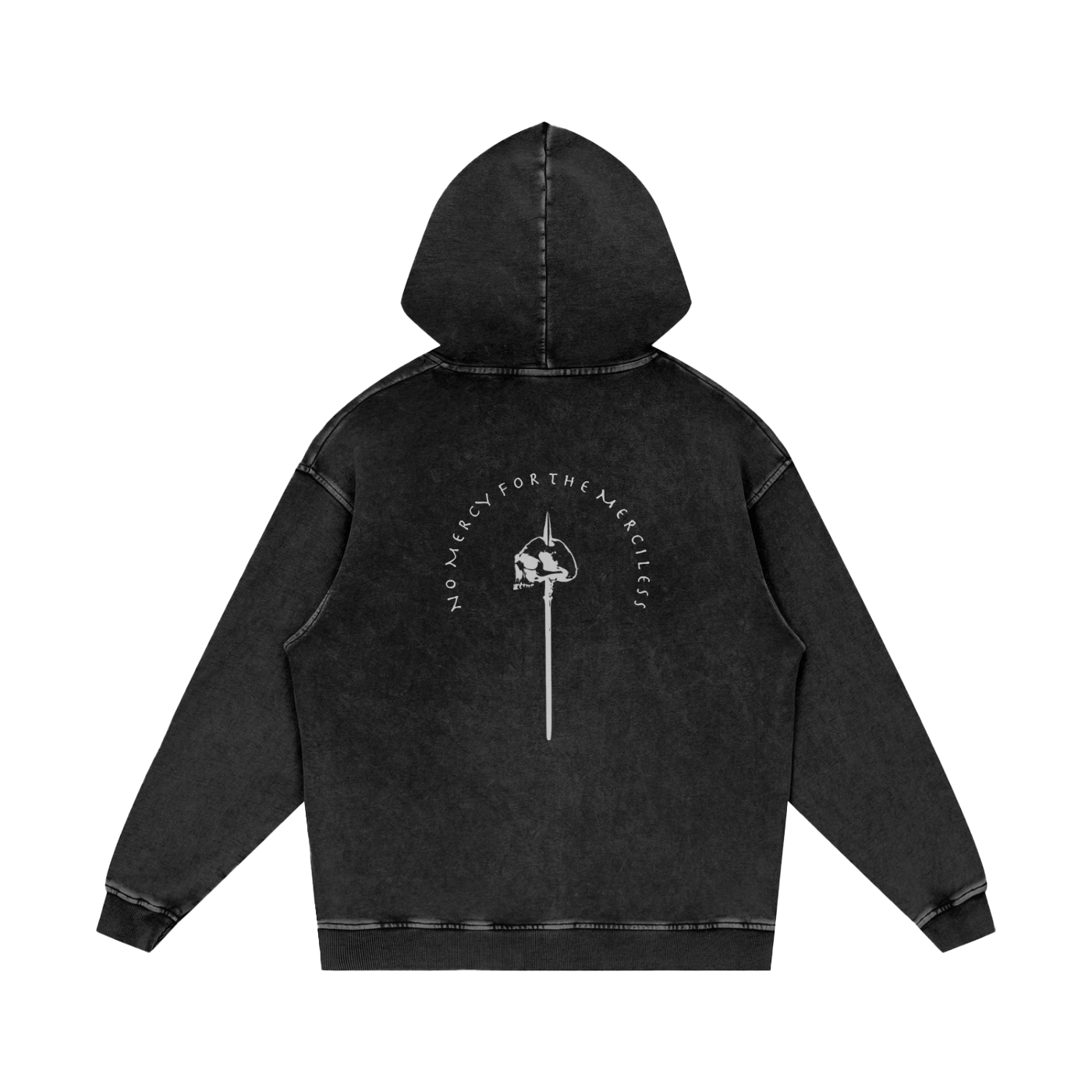 NO MERCY - SNOW WASHED HOODIE