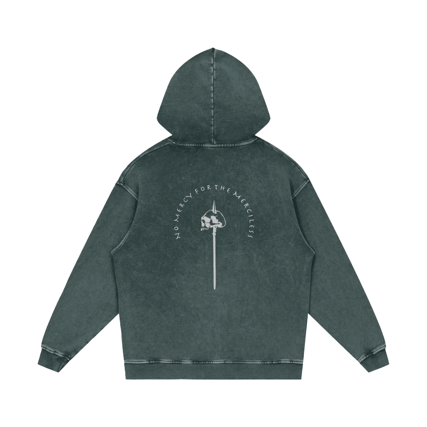 NO MERCY - SNOW WASHED HOODIE
