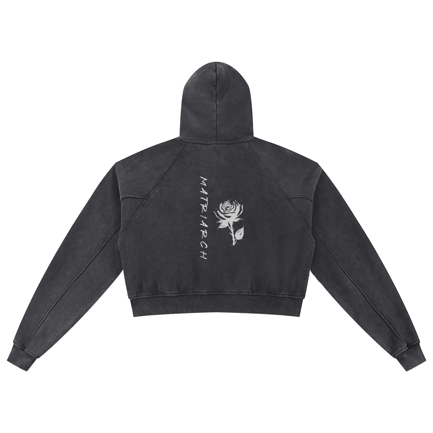 MATRIARCH - WOMEN'S SNOW WASHED CROP HOODIE