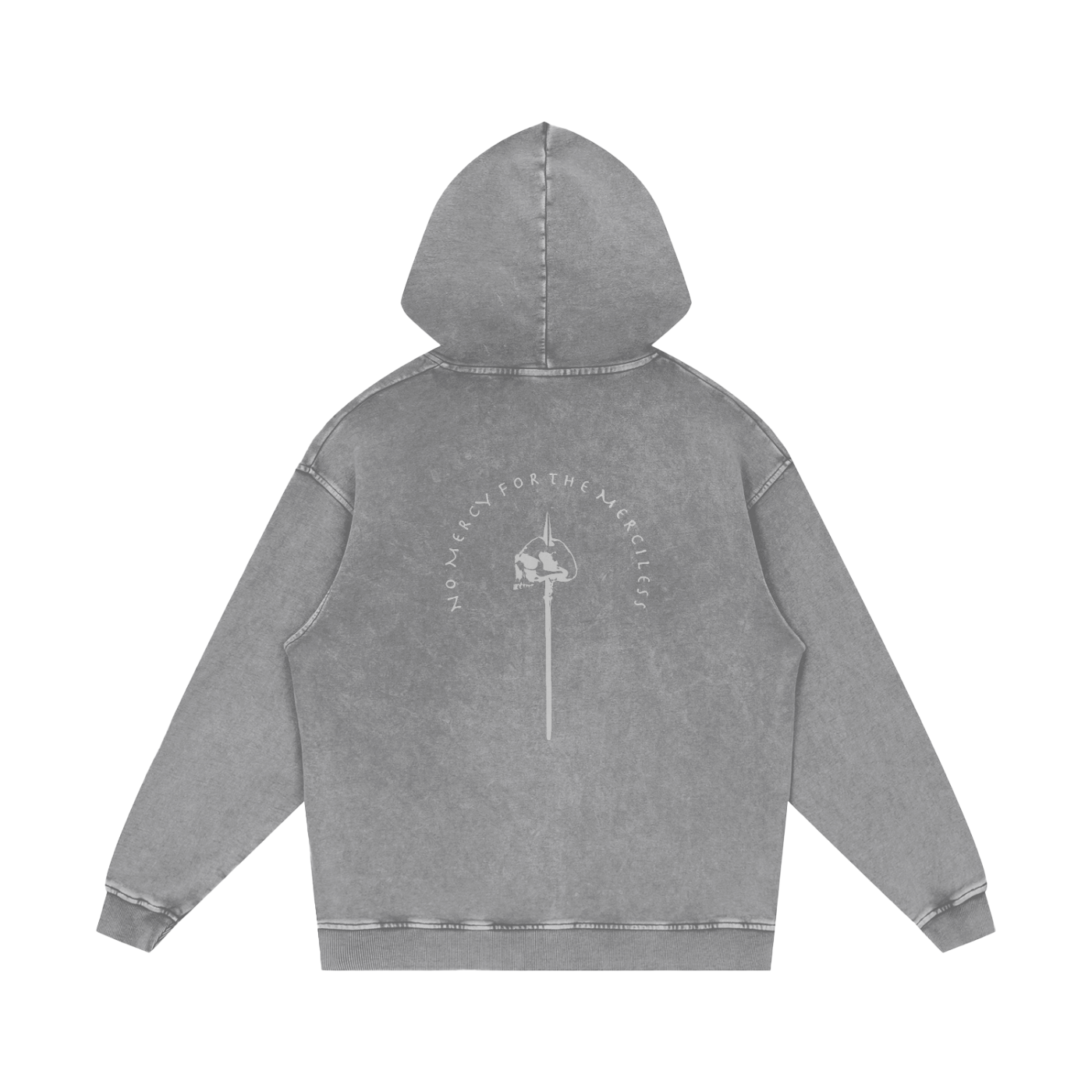 NO MERCY - SNOW WASHED HOODIE