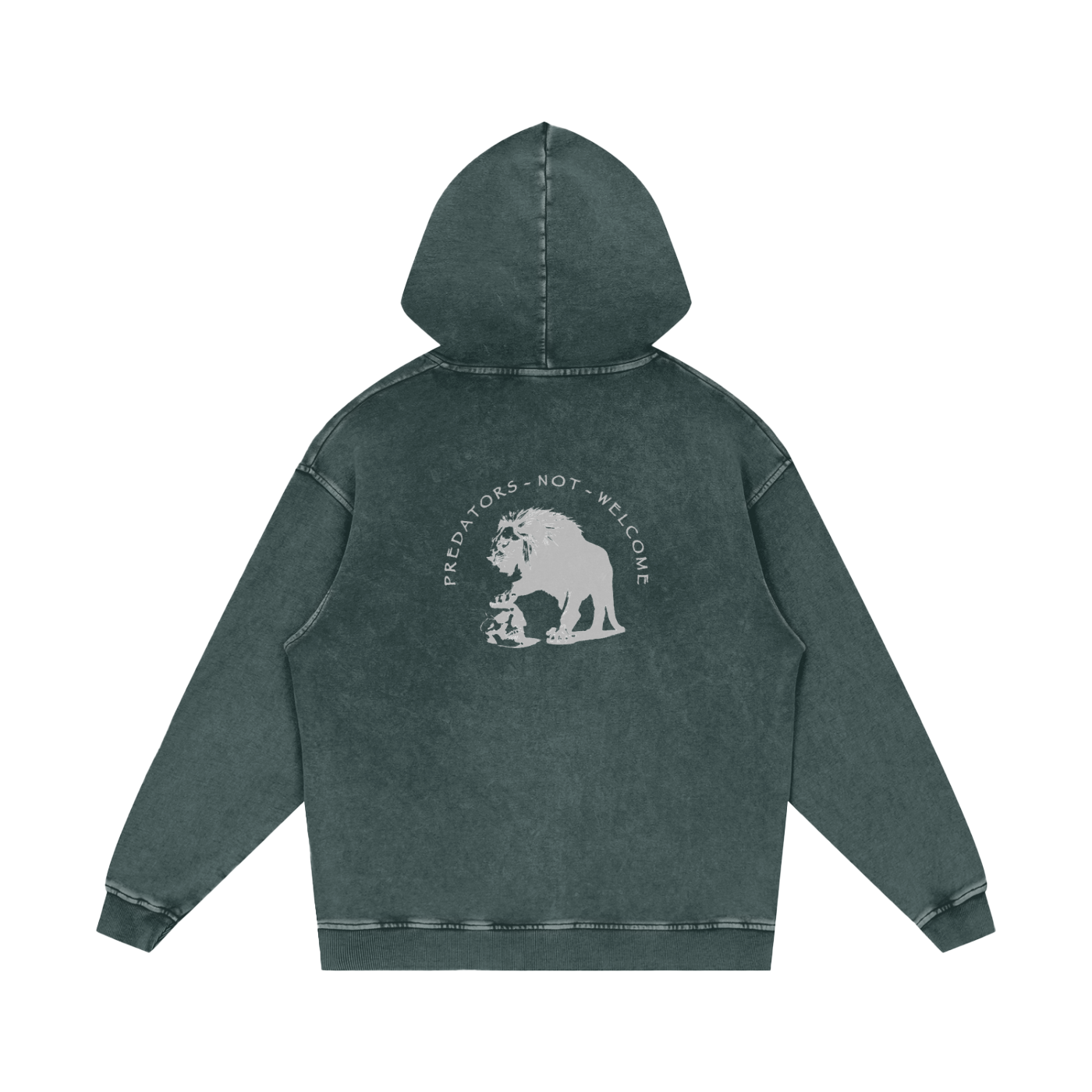 PREDATORS NOT WELCOME - SNOW WASHED HOODIE