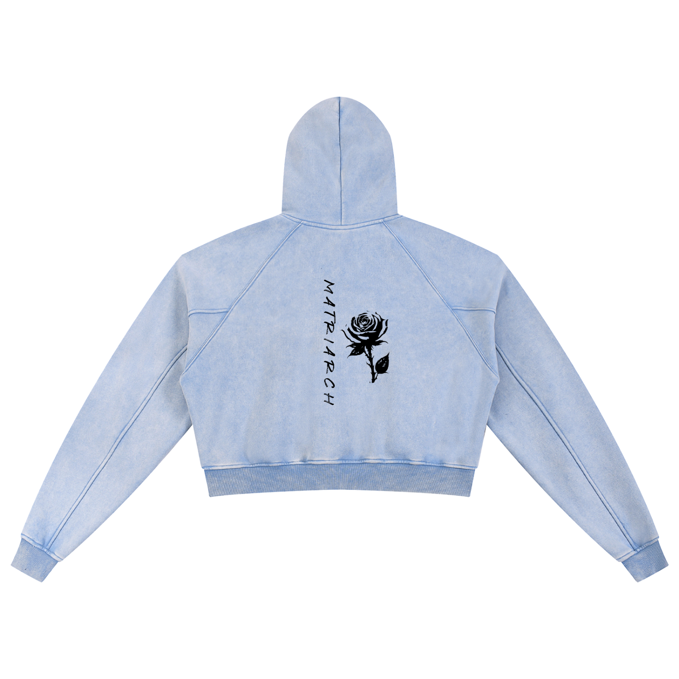 MATRIARCH - WOMEN'S SNOW WASHED CROP HOODIE