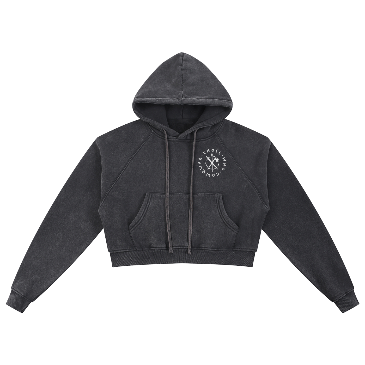 VALKYRIE LIFE - WOMEN'S SNOW WASHED CROP HOODIE