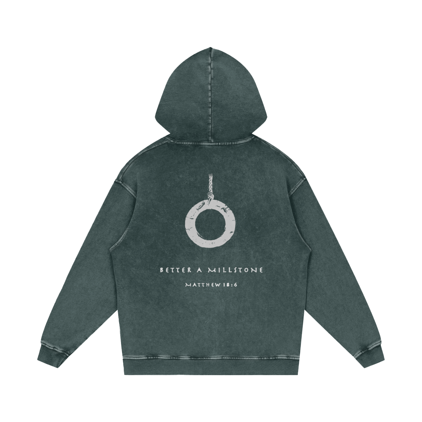BETTER A MILLSTONE - SNOW WASHED HOODIE