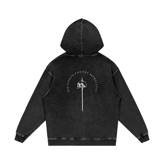 NO MERCY - SNOW WASHED HOODIE