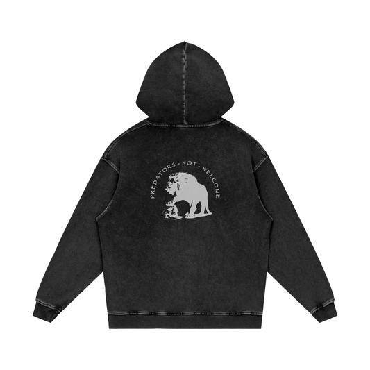 PREDATORS NOT WELCOME - SNOW WASHED HOODIE