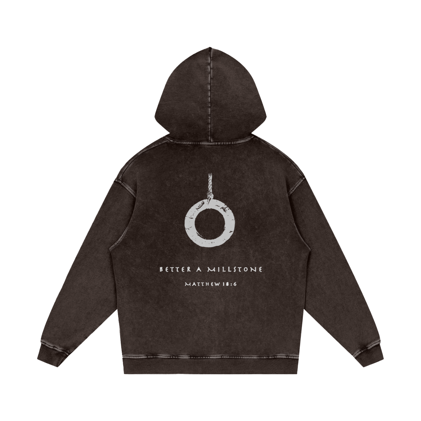 BETTER A MILLSTONE - SNOW WASHED HOODIE